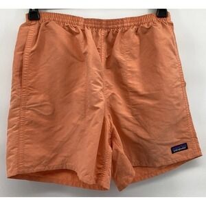 Patagonia Baggies Mens Shorts M Pink Salmon Orange Nylon 4.5" Netplus Shells